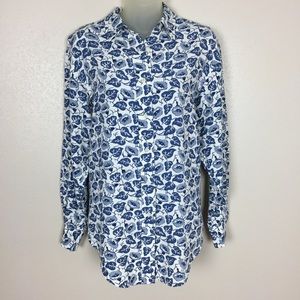 Banana Republic floral button down shirt size S